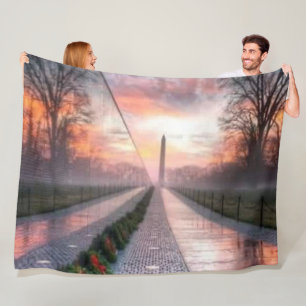The VIETNAM WALL Fleece Blanket