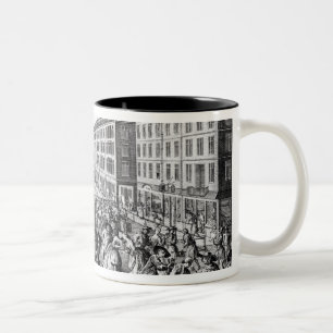 The View and Humours of Billingsgate, 1736 Two-Tone Coffee Mug