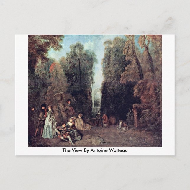 The View By Antoine Watteau Postcard (Front)