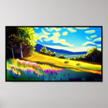 The View By The Hill Landscape Painting
