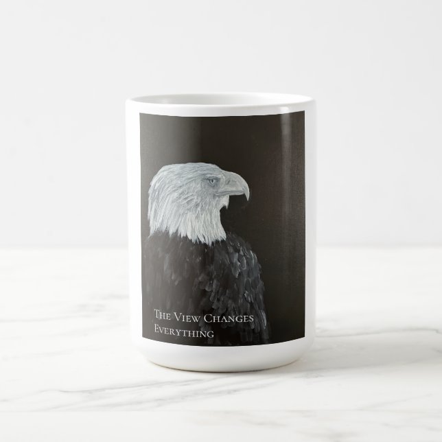 The View Changes Everything Eagle Card Coffee Mug (Center)
