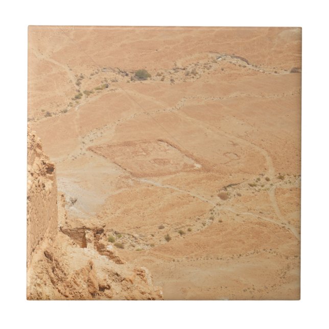 The View From Masada Ceramic Tile (Front)