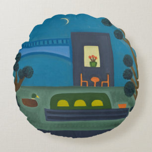 The View from my Former Studio 2011 Round Cushion