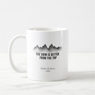 The View Is Better From The Top I Personalised Coffee Mug