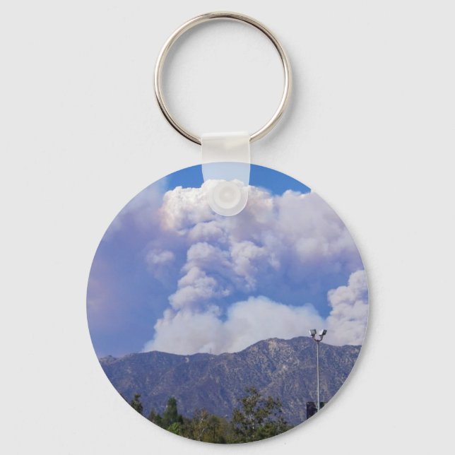 The View of the Hills & Smoke Clouds_ Key Ring (Front)