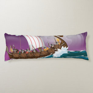 The Viking Ship Cartoon Body Cushion
