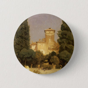 The Villa Malta, Rome by Lord Frederic Leighton 6 Cm Round Badge