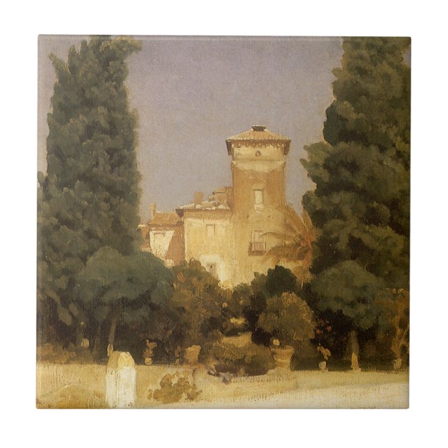 The Villa Malta, Rome by Lord Frederic Leighton Ceramic Tile (Front)