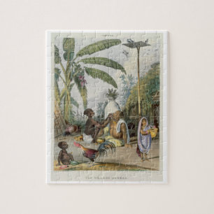 The Village Barber, plate 6 from 'Indians', engrav Jigsaw Puzzle