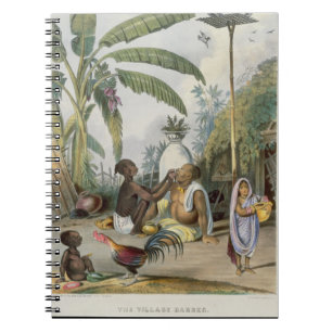The Village Barber, plate 6 from 'Indians', engrav Notebook