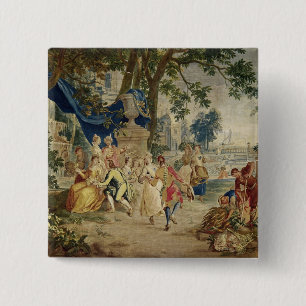 The village Fete after D.Teniers 15 Cm Square Badge