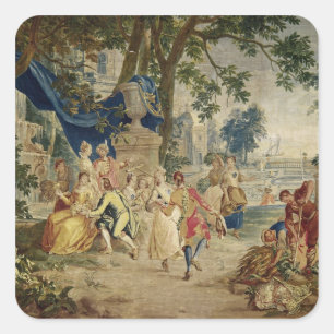 The village Fete after D.Teniers Square Sticker