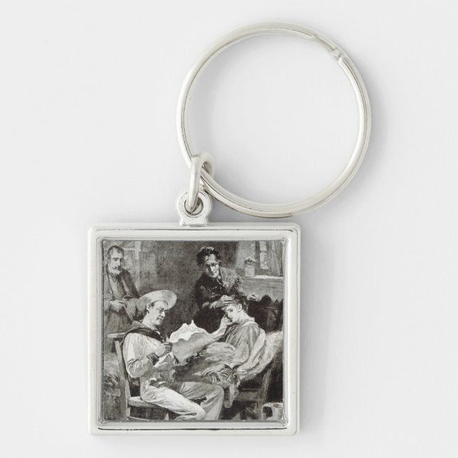 The Village Hero, from 'Leisure Hour', 1891 Key Ring (Front)