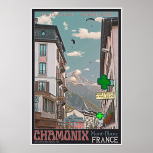 The Village of Chamonix - BonW Poster