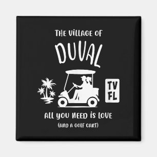 The Village Of Duval Tv Fl Golf Cart Design Magnet