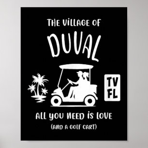 The Village Of Duval Tv Fl Golf Cart Design  Poster