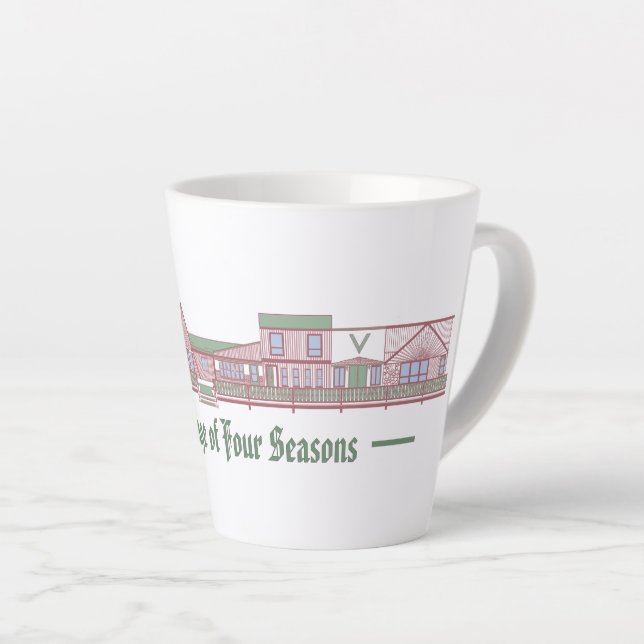 The Village of Four Seasons Latte Mug (Right Angle)