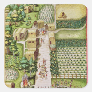 The Village of Secoton Square Sticker