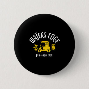 The Village Of Waters Edge Tv Fl Golf Cart Design 6 Cm Round Badge