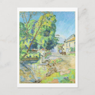 The Village (pastel on paper) Postcard
