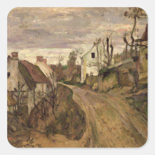 The Village Road, Auvers, c.1872-73 Square Sticker