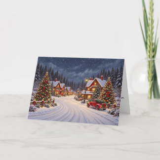 The Village Where Christmas Lives Holiday Card