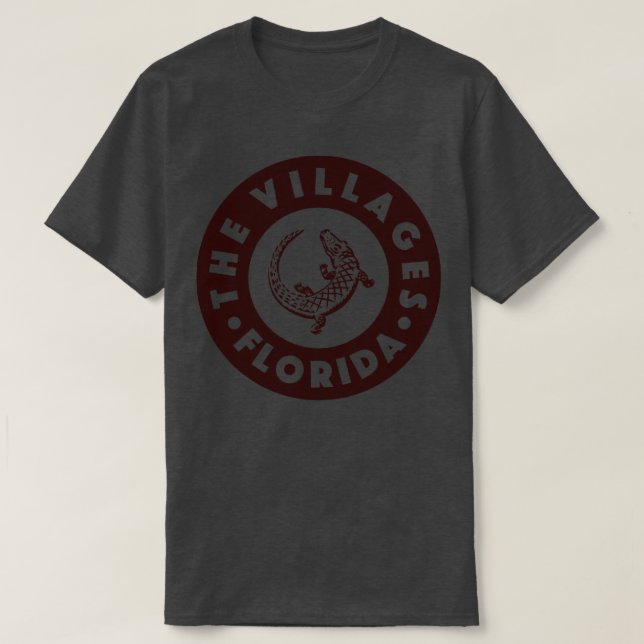The Villages Florida Circle Brown T-Shirt (Design Front)