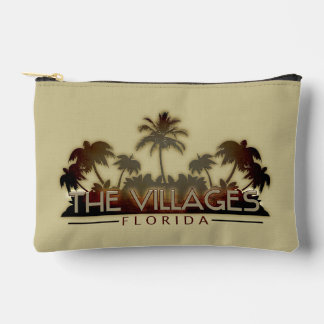 The Villages Florida palm zip pouch