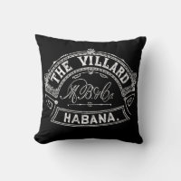 The Villard Cigar Stamp Throw Pillow
