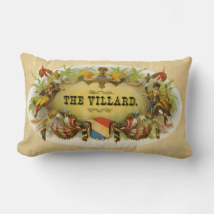 The Villard Habana Vintage Cigar Box Design Lumbar Cushion