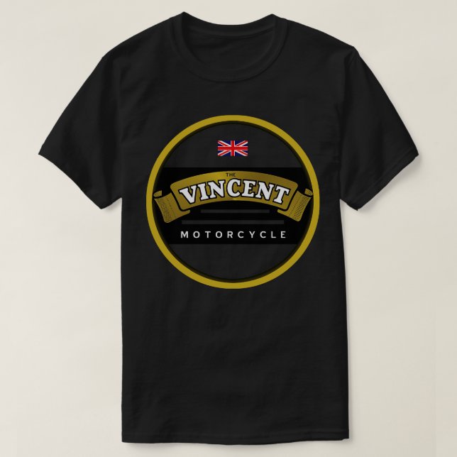 The Vincent Motorcycle England T-Shirt (Design Front)