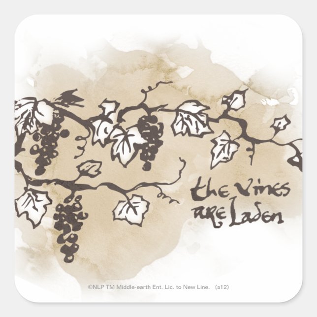 The Vines Are Laden Square Sticker (Front)