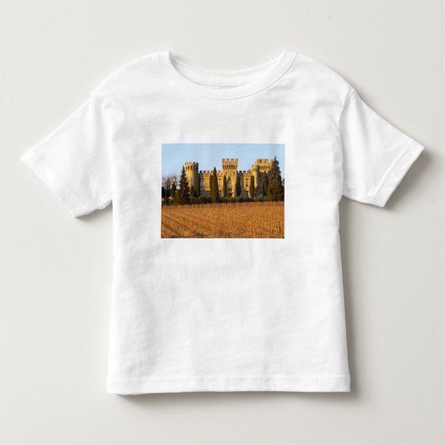 The vineyard with syrah vines and the chateau toddler T-Shirt (Front)