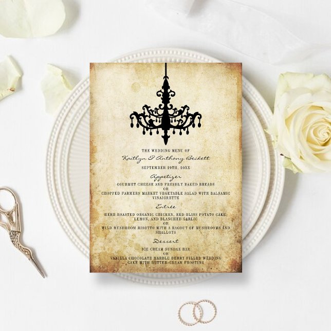The Vintage Chandelier Wedding Collection Menu (Creator Uploaded)