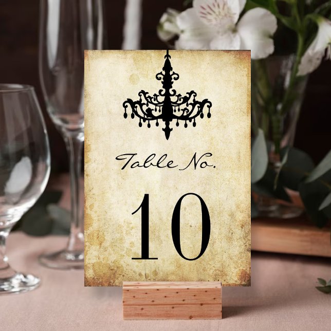The Vintage Chandelier Wedding Collection Table Number (Creator Uploaded)