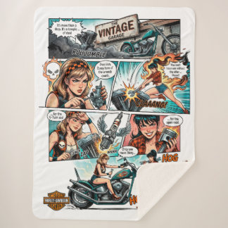 The Vintage Garage Design Sherpa Blanket