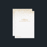 The Vintage Glam Gold Confetti Wedding Collection Advice Card<br><div class="desc">Add a touch of glam to your wedding with these gold confetti advice cards. The simple yet stylish design will allow your guests to write a note of advice for you to keep and read over in years to come. The wording is easy to personalise so these cards can quickly...</div>