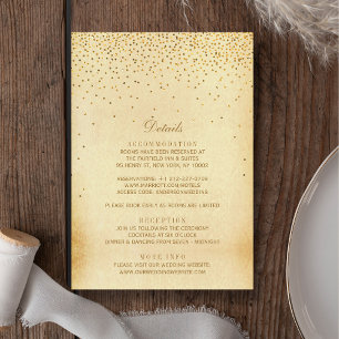 The Vintage Glam Gold Confetti Wedding Collection Enclosure Card