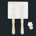 The Vintage Glam Gold Confetti Wedding Collection Hand Fan<br><div class="desc">The Vintage Glam Gold Confetti Wedding Collection - Programs.

*Please note that Zazzle only sells printed products,  therefore this item does not include any real glitter or foil materials.</div>