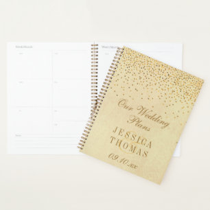 The Vintage Glam Gold Confetti Wedding Collection Planner