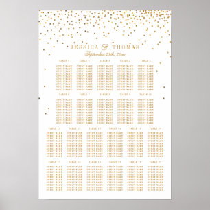 The Vintage Glam Gold Confetti Wedding Collection Poster