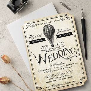 The Vintage Hot Air Balloon Wedding Collection Invitation
