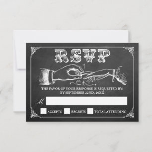 The Vintage Marriage Chalkboard Wedding Collection RSVP Card