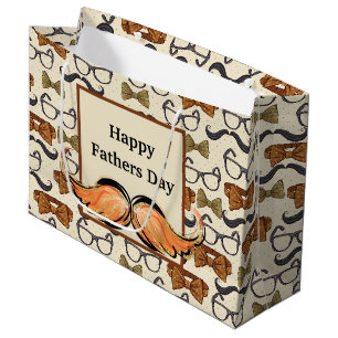 The Vintage Moustache Large Gift Bag