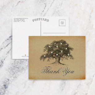 The Vintage Old Oak Tree Wedding Collection Postcard