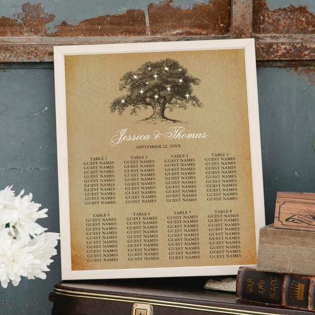 The Vintage Old Oak Tree Wedding Collection Poster (Creator Uploaded)