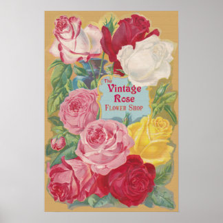 The Vintage Rose Flower Shop Sign