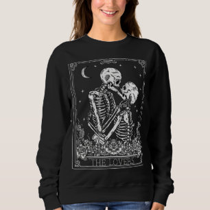The Vintage Tarot Card Astrology Skull Horror Occu Sweatshirt
