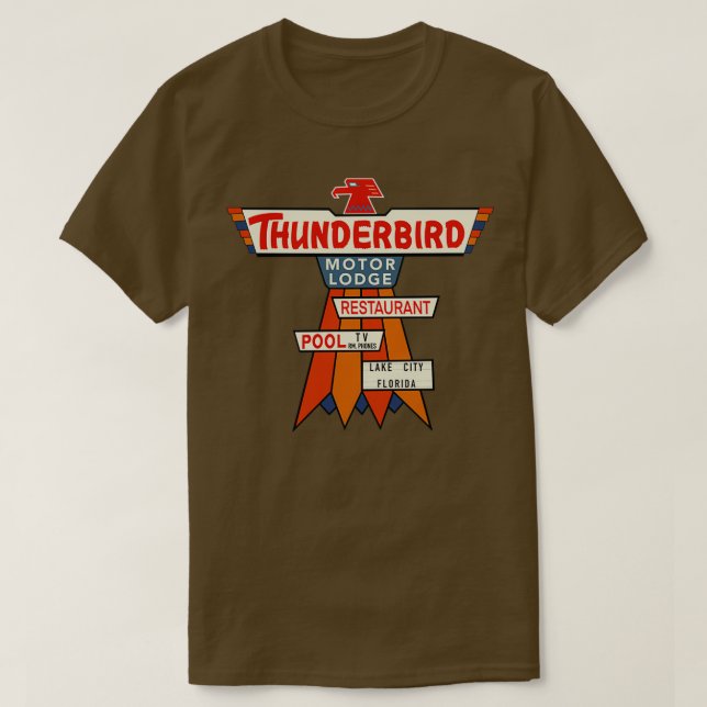 The Vintage Thunderbird Motel Sign T-Shirt (Design Front)