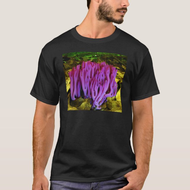 The Violet Coral Fungus Clavaria Zollingeri T-Shirt (Front)